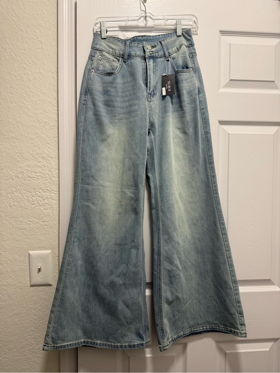 Denim - Wide Leg flared stretchy jeans by Elroi Stidio
